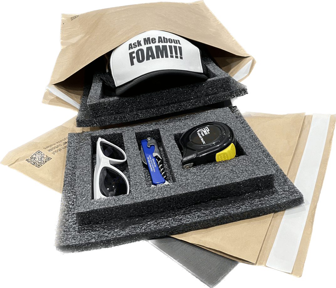 New Product Sustainable Mailer with Custom Foam Insert